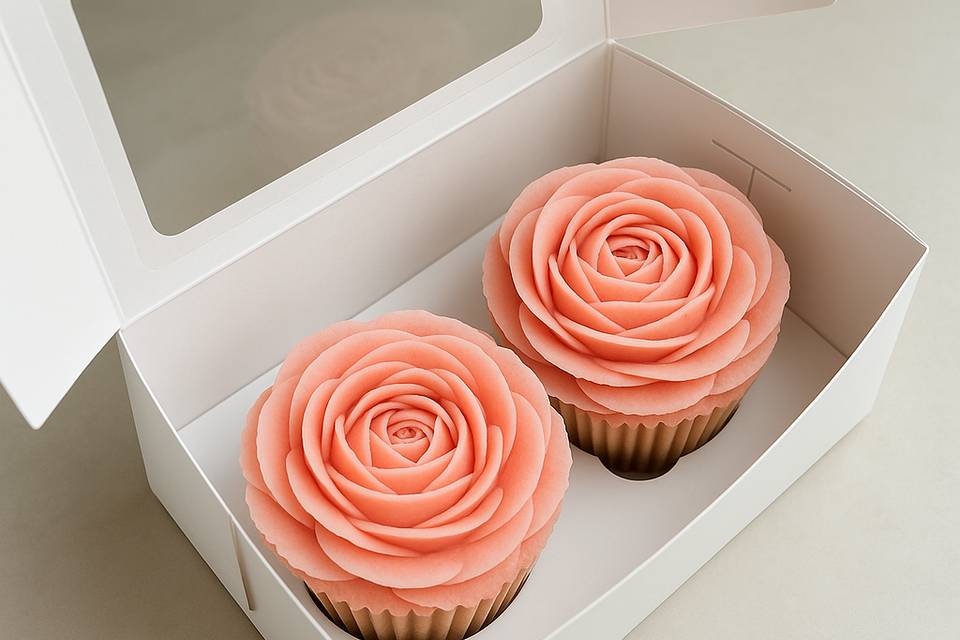 Cupcakes en su caja