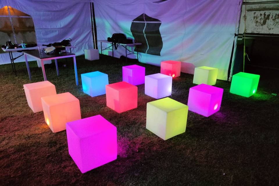 Mobiliario lounge iluminado