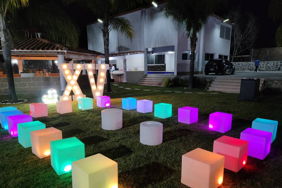 Mobiliario lounge iluminado