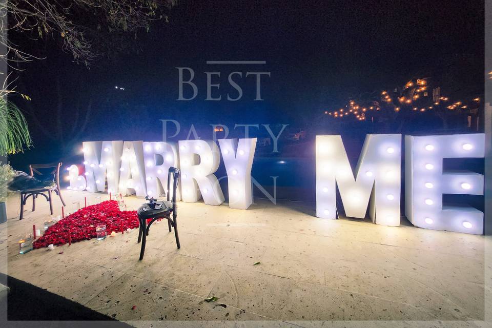 Letreros para pedida de mano