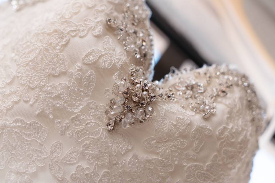 Detalle vestido de novia