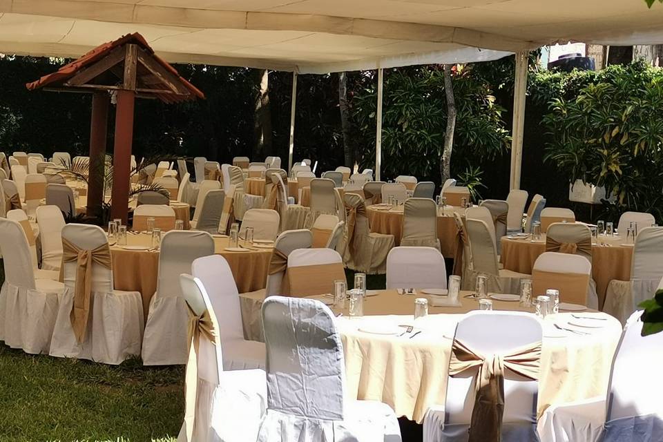 Carpa en jardib