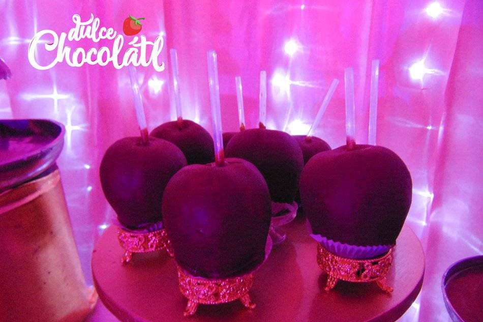 Manzanas con chocolate