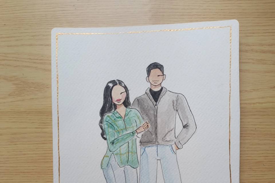 Dibujo de pareja