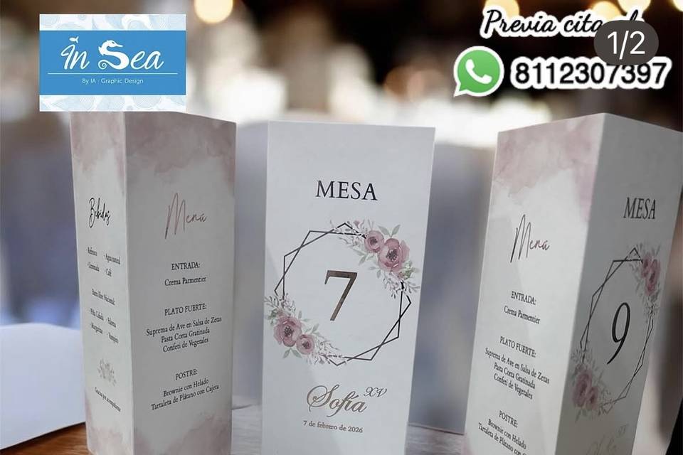 3 caras menús