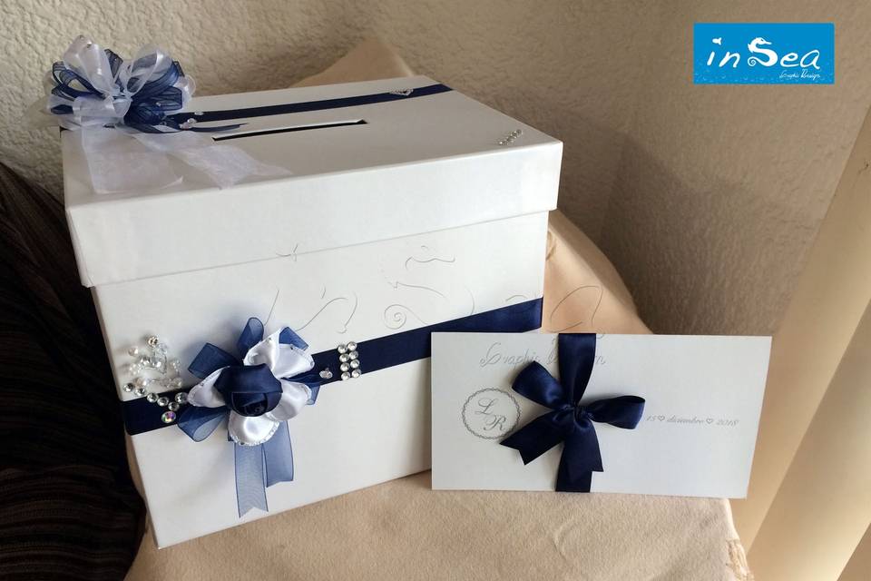 Caja para sobres y invitación