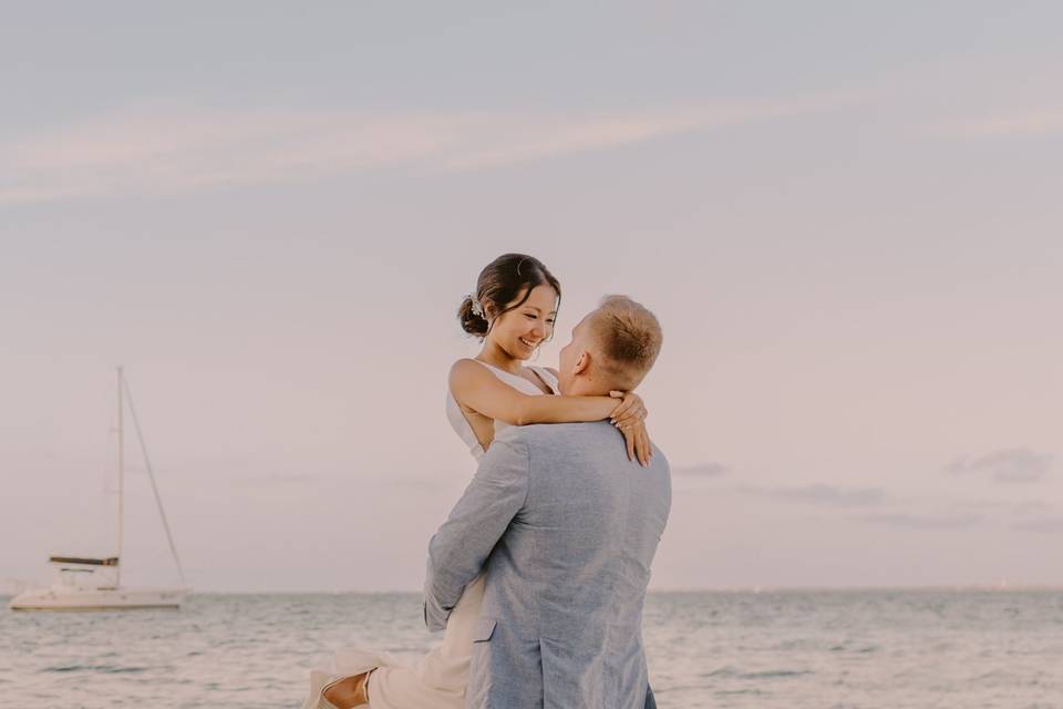 Retrato de los novios.