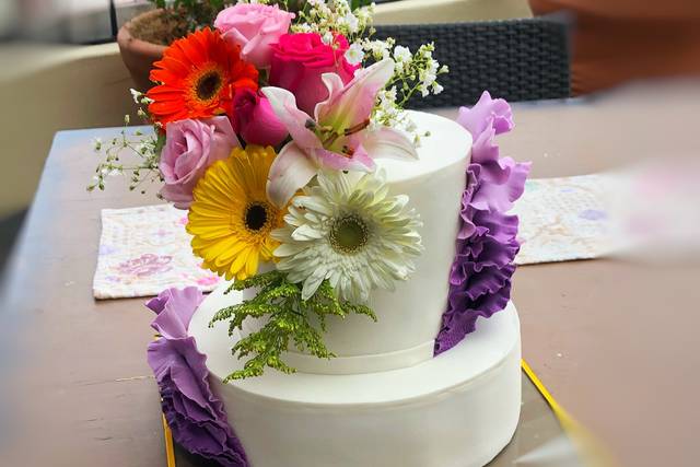 Pastel de bodas con fondant