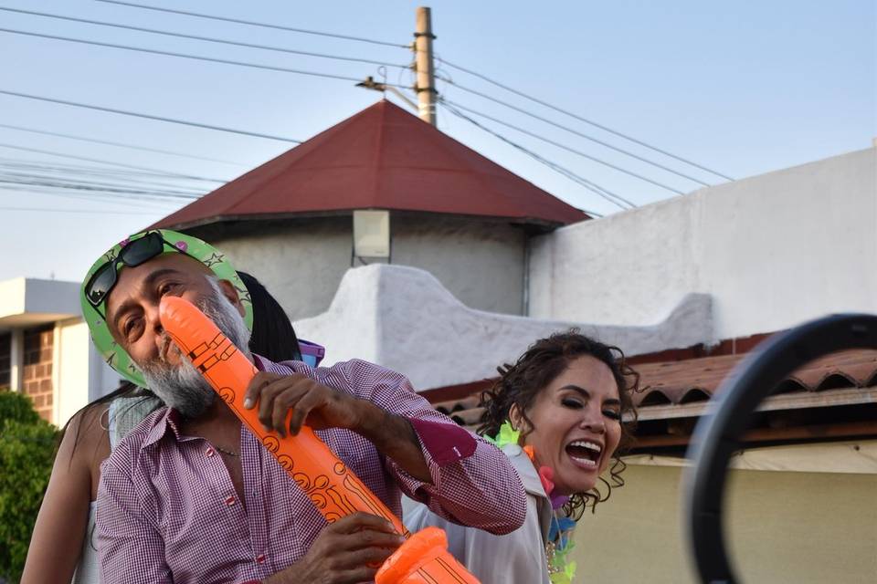 Posando para la foto