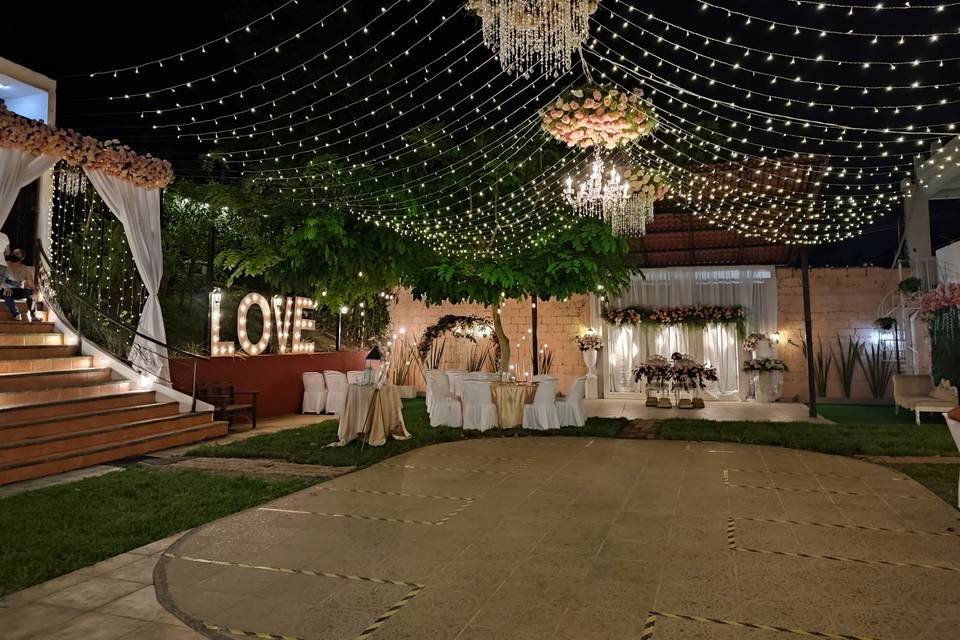 Jardín de eventos de ensueño