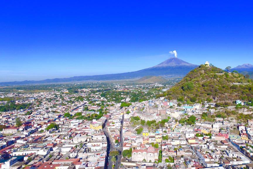 Fotografía aérea del lugar