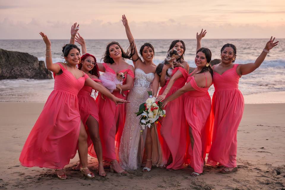 Novia y Damas de honor