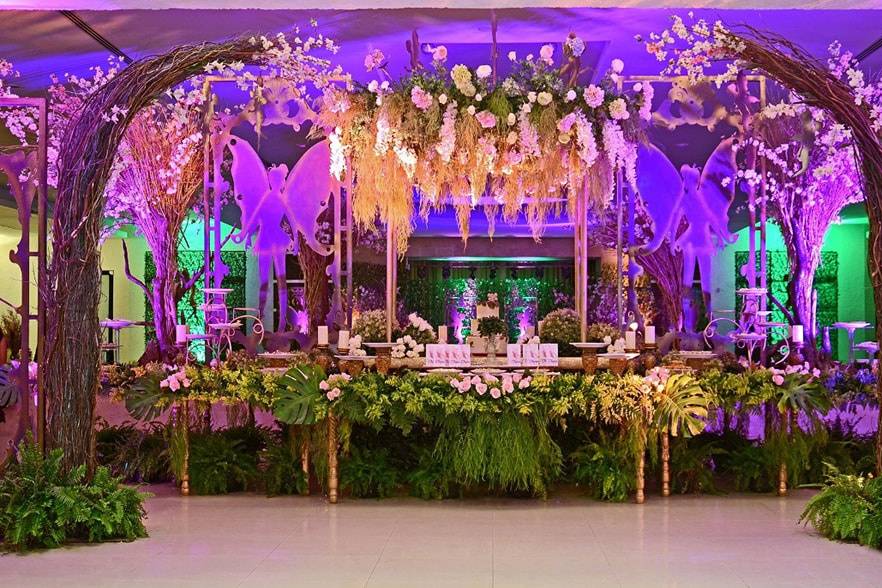 Recepción con flores