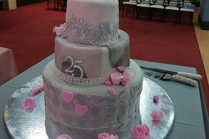 Pastel bodas de plata