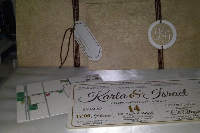 Invitacion vintage pase aborde