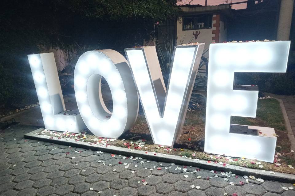 Letras gigantes para eventos