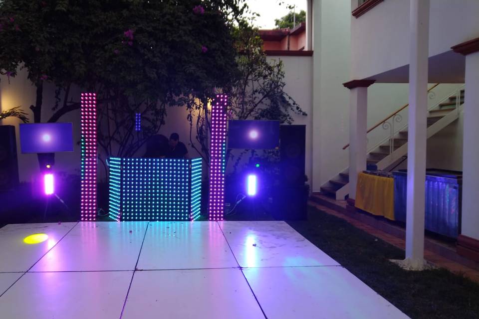 Pista con iluminación