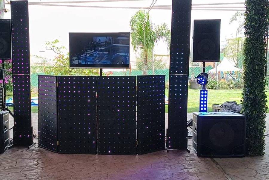 Cabina de DJ para evento