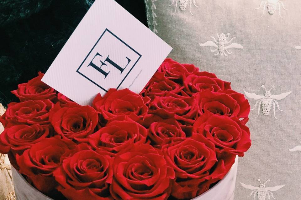 Rosas rojas con bouquete