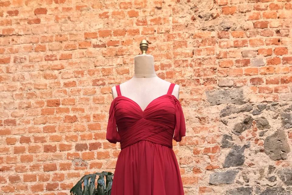 Vestido rojo dama de honor