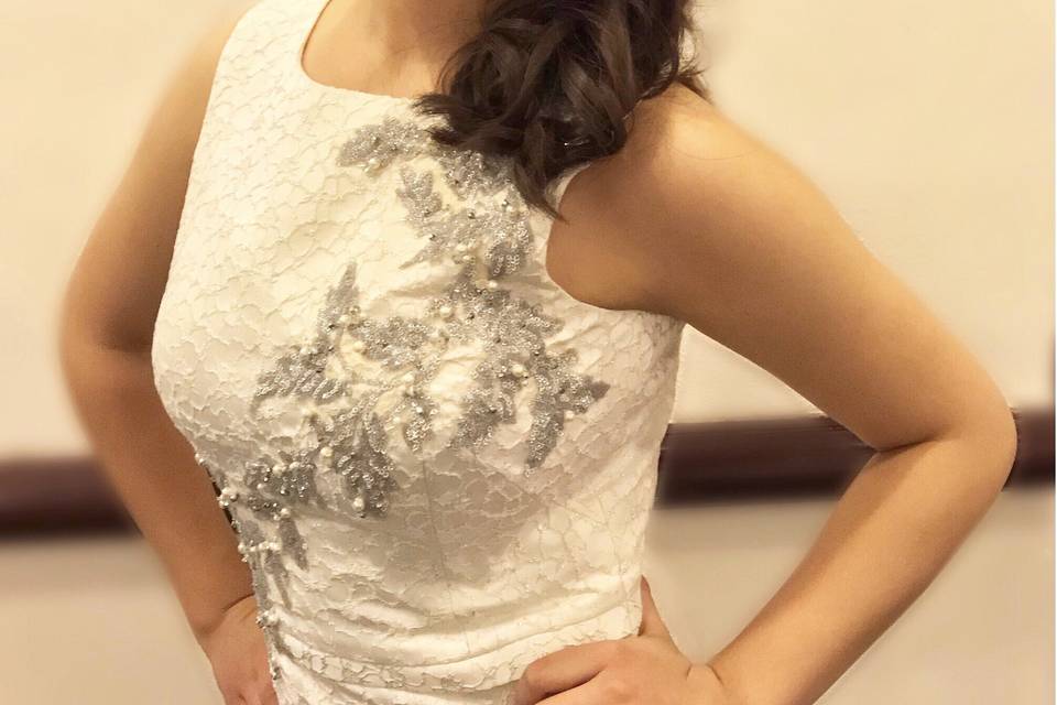 Vestido de novia corto