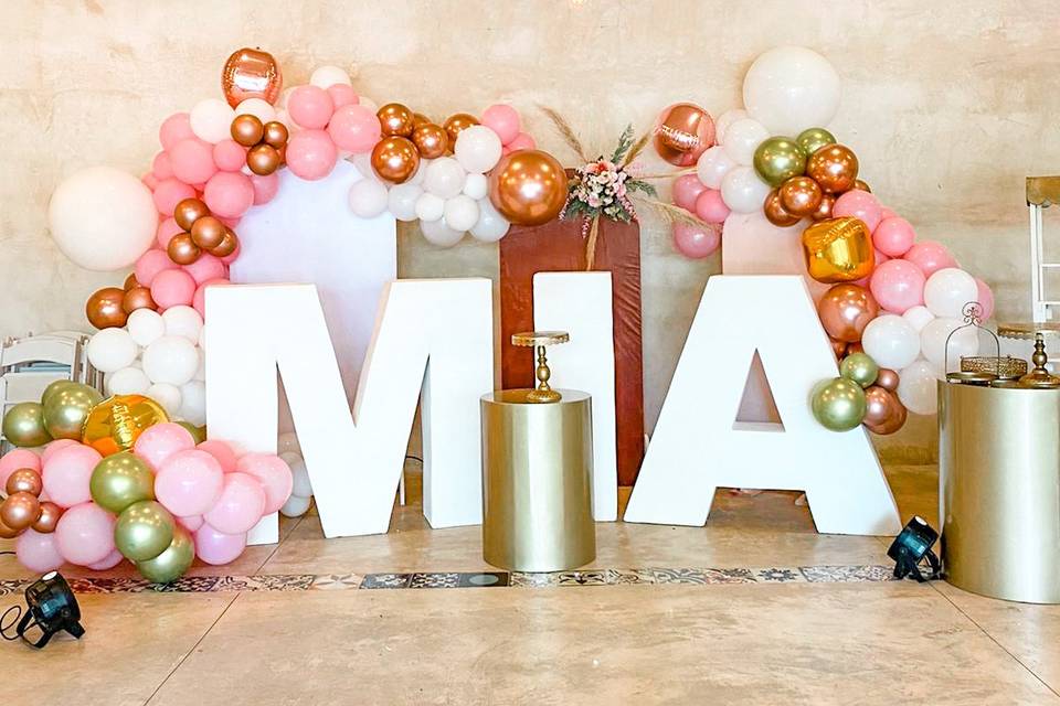 Decoración en letras