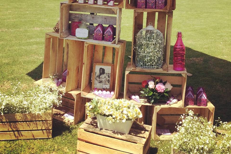 Rustic candy bar