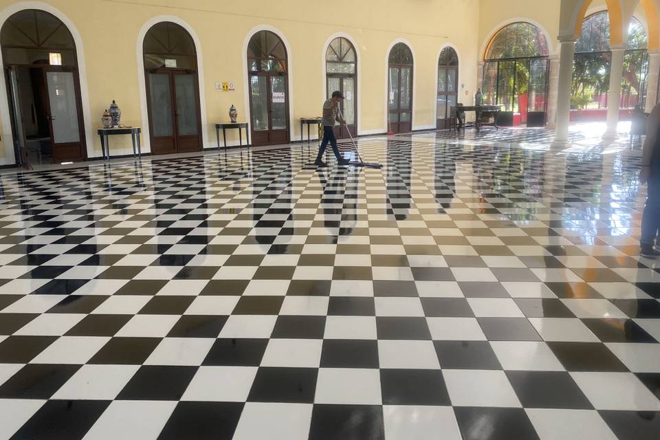 Suelo de ajedrez