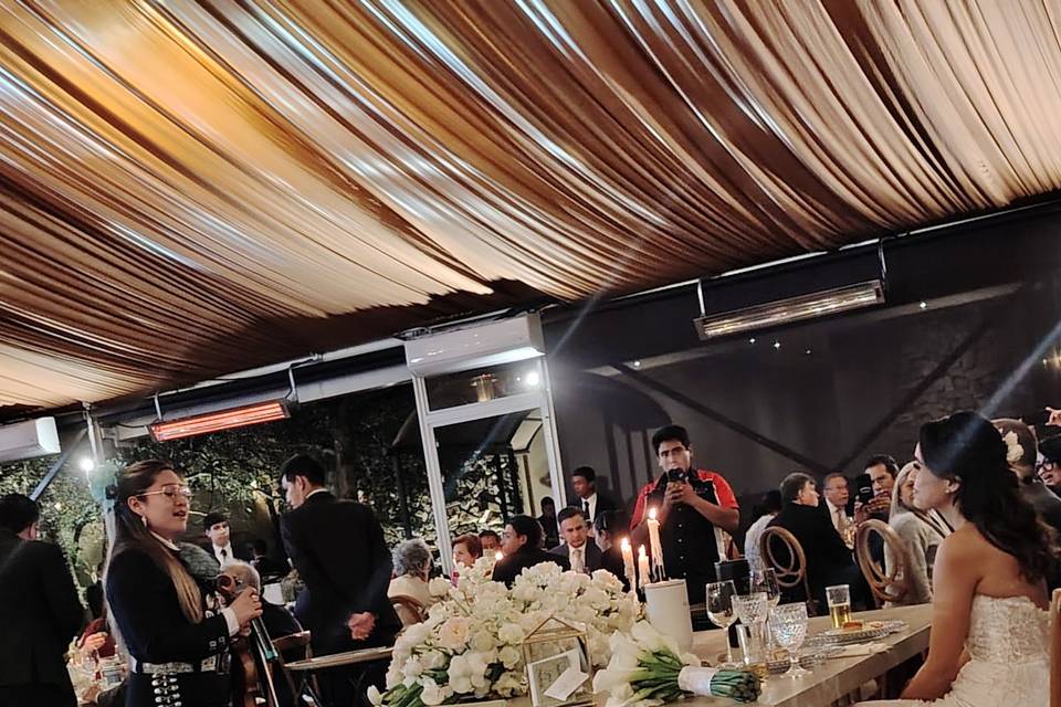 Mariachi cantando a los novios