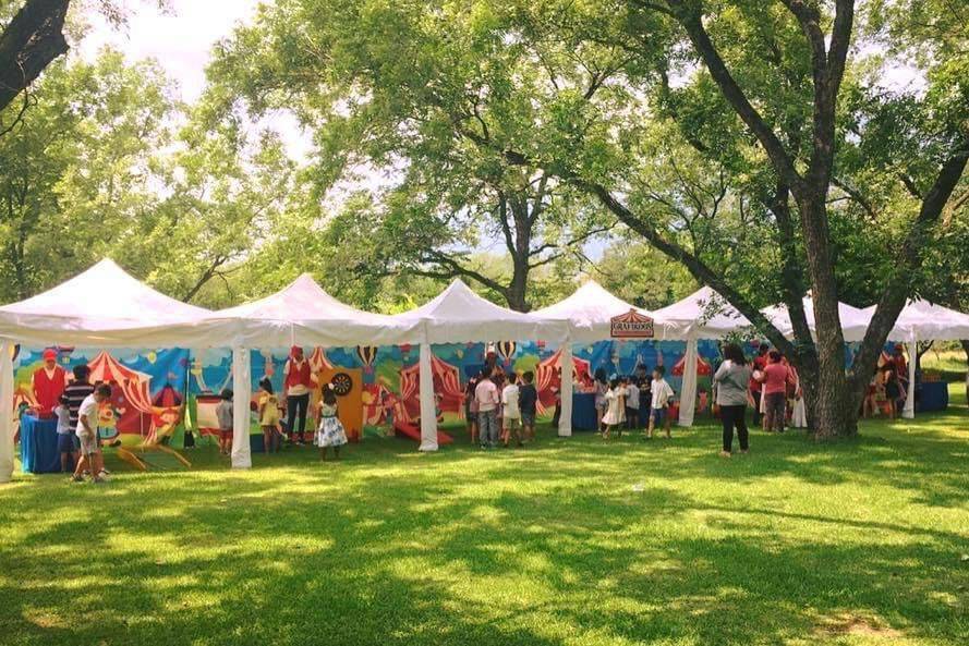 Espacio en el jardín para niños
