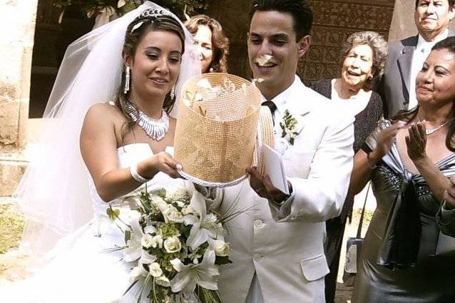 Novios con las mariposas