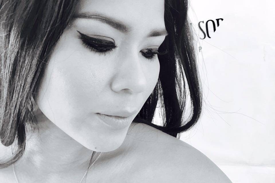 Makeup de novia b&w