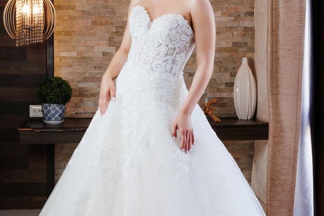 Vestido strapless
