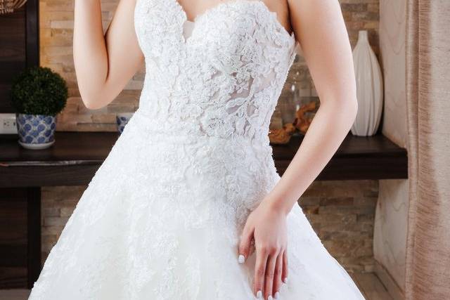 Detalles vestido strapless
