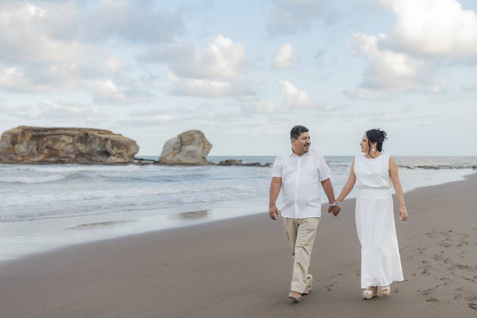 Caminando sobre la playa