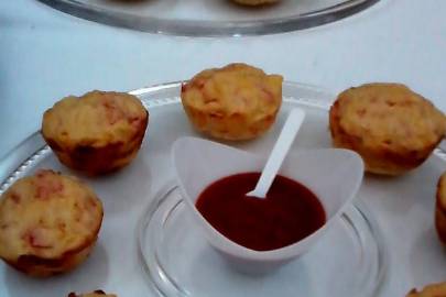 Pizza muffin de pepperoni