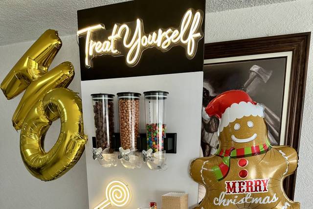 Pared de dulces para evento