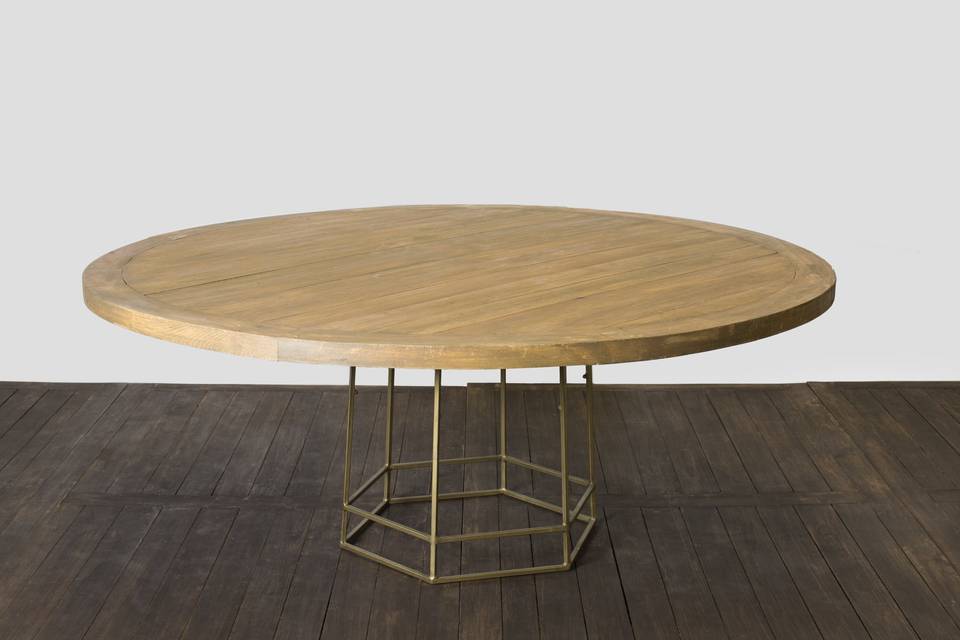 Mesa madera redonda