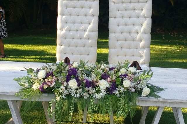 Mesa vintage para novios