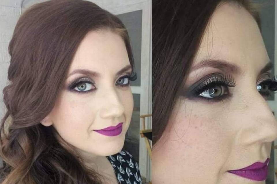 Maquillaje y peinado  social