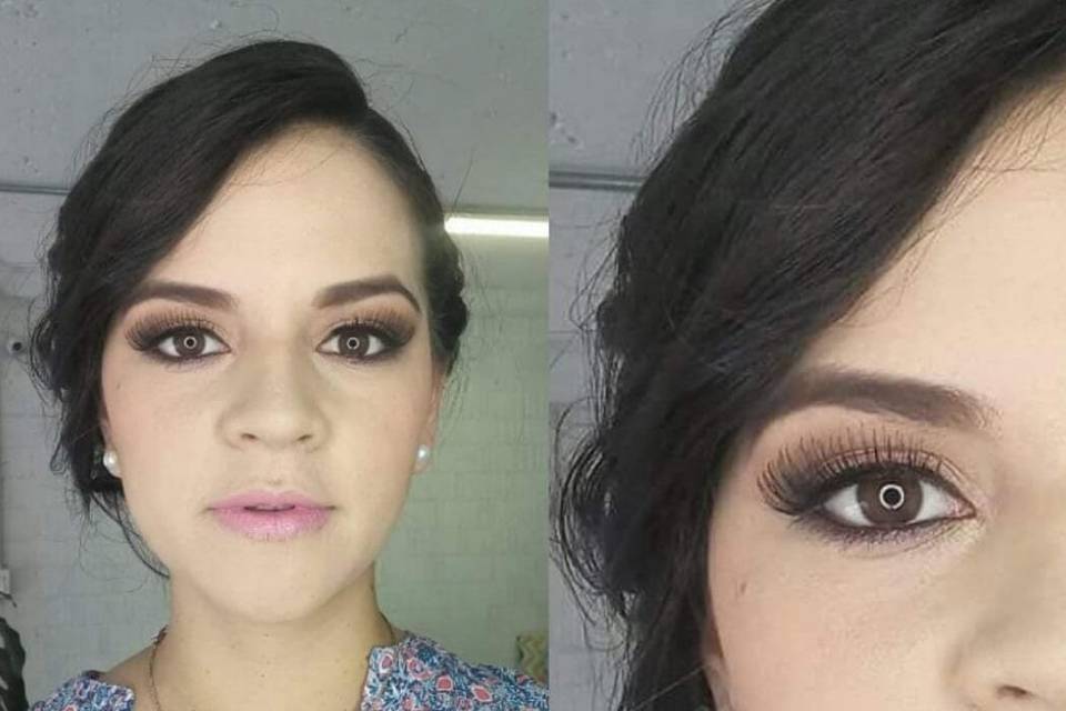 Maquillaje y peinado social