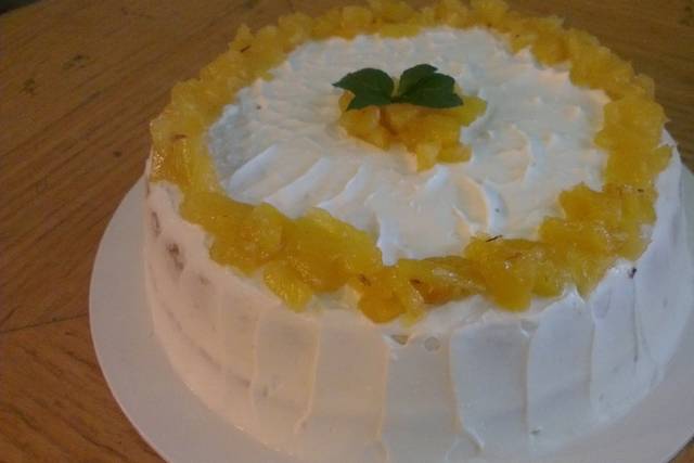 Yogurth griego y piña