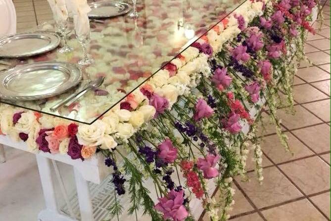 Diseño mesa floral