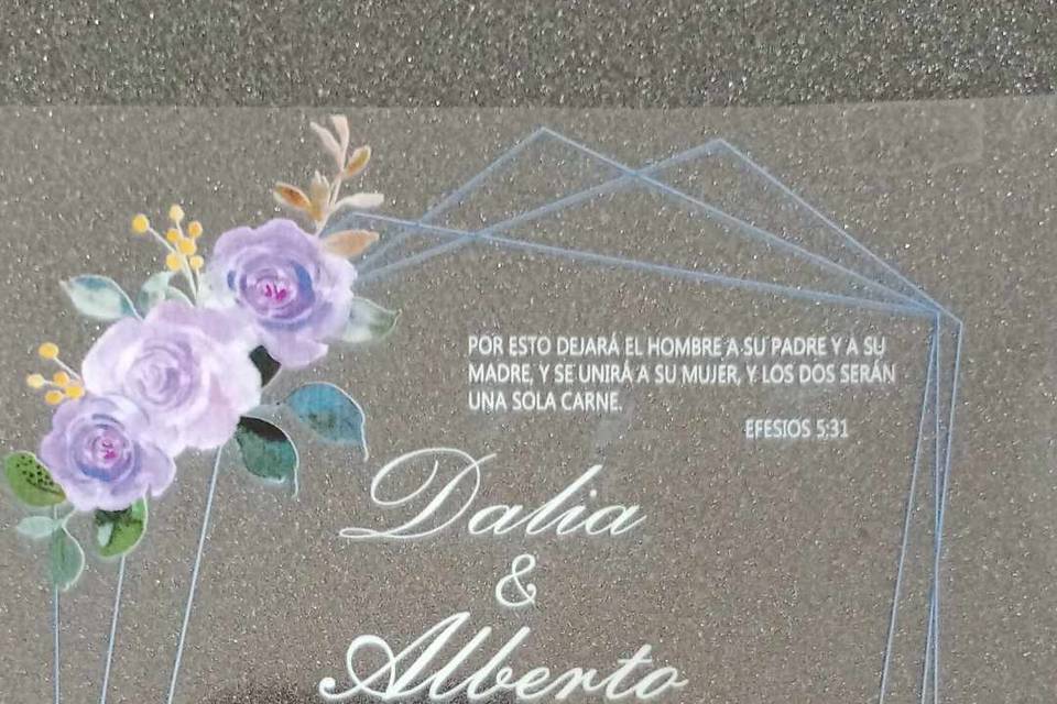 Invitación acetato