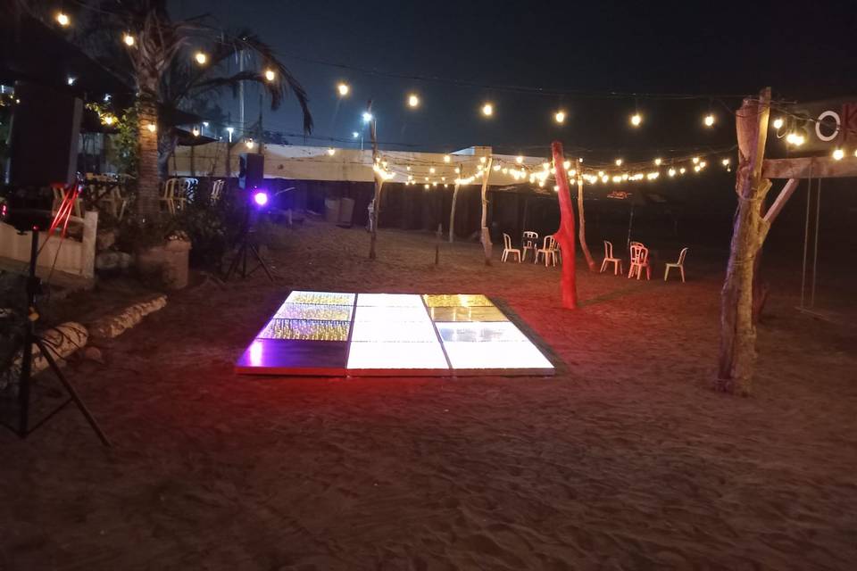 Festejo en el club de playa