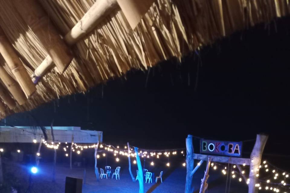Festejo en el club de playa