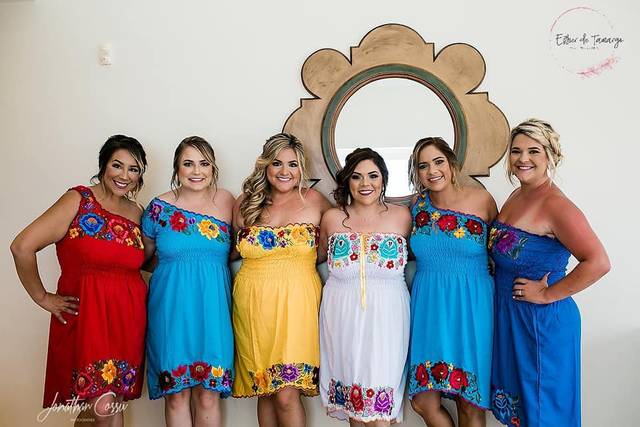 Bellas novia y damas