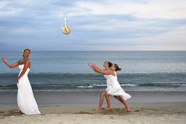 Lanzando el bouquet