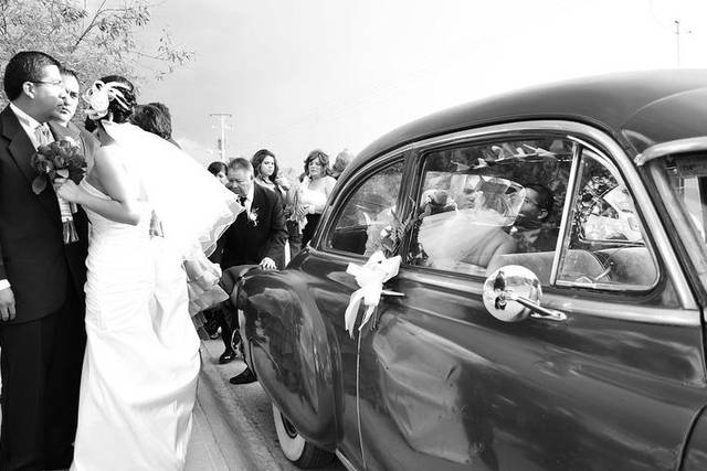 Delante del coche