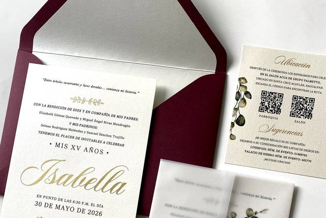 Invitación envolvente albanene